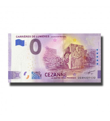 0 Euro Souvenir Banknotes Carrieres De Lumieres France UEDH 2021-6