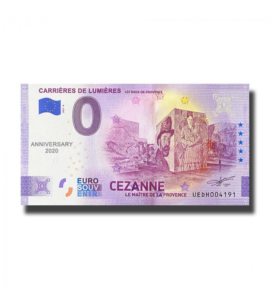 Anniversary 0 Euro Souvenir Banknotes Carrieres De Lumieres France UEDH 2021-6