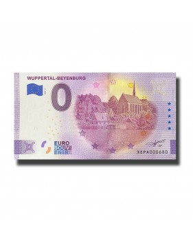 0 Euro Souvenir Banknote Wuppertal Beyenburg Germany XEPA 2021-3