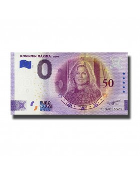 0 Euro Souvenir Banknote Koningin Maxima Netherlands PEBJ 2021-1