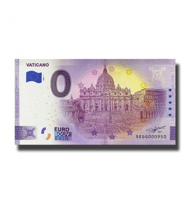 0 Euro Souvenir Banknote Vaticano Italy SEDG 2021-1