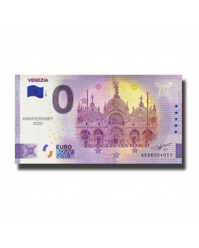 Anniversary 0 Euro Souvenir Banknote Venezia Italy SEDE 2021-1