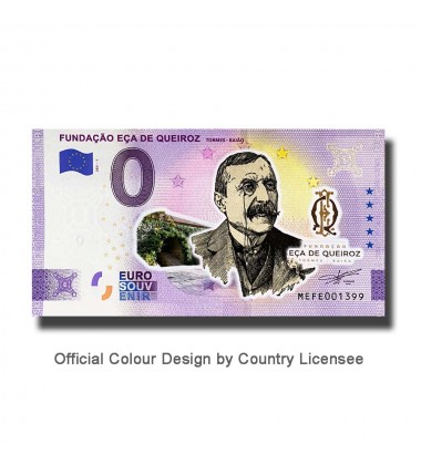 0 Euro Souvenir Banknote Fundacao Eca De Queiroz Colour Portugal MEFE 2021-1