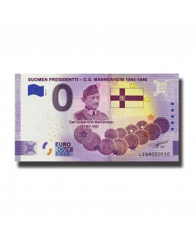 0 Euro Souvenir Banknote Suomen Presidenti C.G Mannerheim 1944-1946 Finland LEBM 2021-6