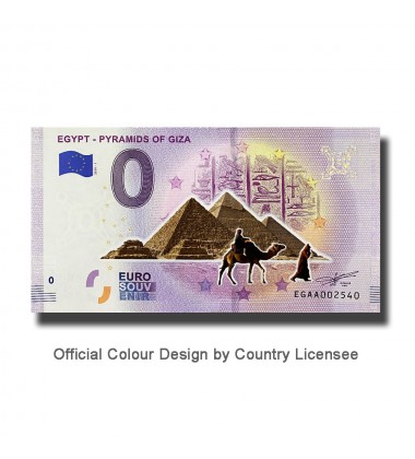 0 Euro Souvenir Banknote Egypt Pyramids of Giza Colour Egypt EGAA 2019-1