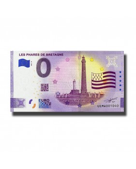 0 Euro Souvenir Banknote Les Phares De Bretagne France UEMW 2021-10