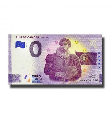 0 Euro Souvenir Banknote Luis De Camoes Portugal MEVR 2021-1