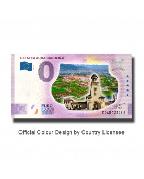 0 Euro Souvenir Banknote Cetatea Alba Carolina Colour Romania ROAB 2021-1