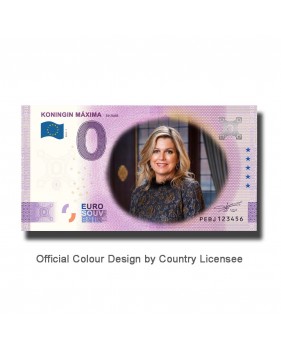 0 Euro Souvenir Banknote Koningin Maxima Colour Netherlands PEBJ 2021-1