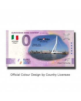 0 Euro Souvenir Banknote Eurovision Song Contest Colour Netherlands PEAY 2021-1