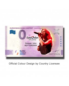 0 Euro Souvenir Banknote Eurovision Song Contest Colour Netherlands PEAY 2021-3