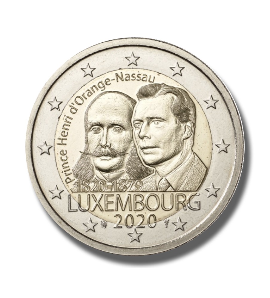 2020 Luxembourg 200th Anniversary Birth of Prince Henri 2 Euro Coin