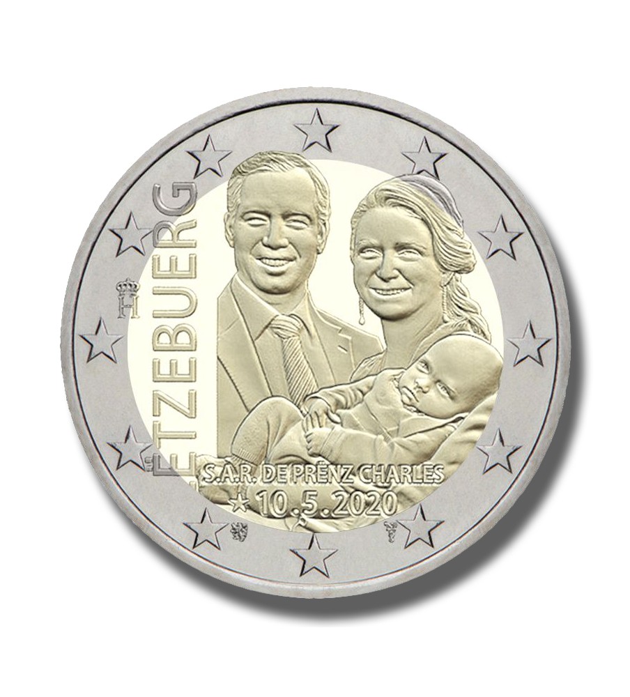 2020 Luxembourg Birth Of Prince Charles 2 Euro Coin