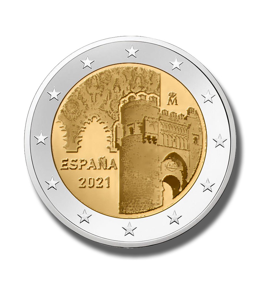 2021 Spain Historic City of Toledo 2 Euro Coin