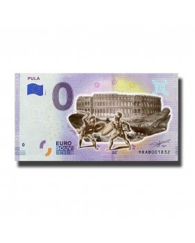 0 Euro Souvenir Banknote Pula Colour Croatia HRAB 2019-1