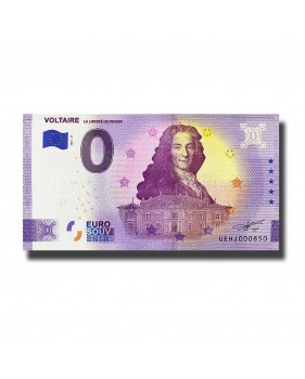 0 Euro Souvenir Banknote Voltaire France UEHJ 2021-11