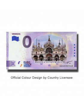 0 Euro Souvenir Banknote Venezia Colour Italy SEDE 2021-1