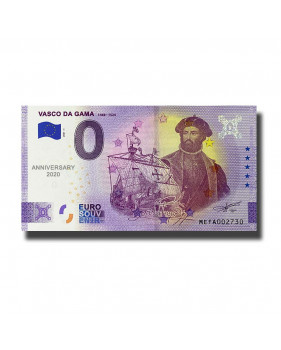 Anniversary 0 Euro Souvenir Banknote Vasco Da Gama Portugal MEFA 2021-1