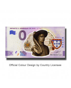 0 Euro Souvenir Banknote Infante D. Henrique De Avis Colour Portugal MEFB 2021-1