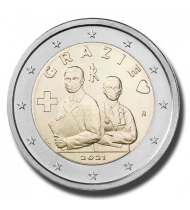 2021 Italy Healthcare 2 Euro Coin