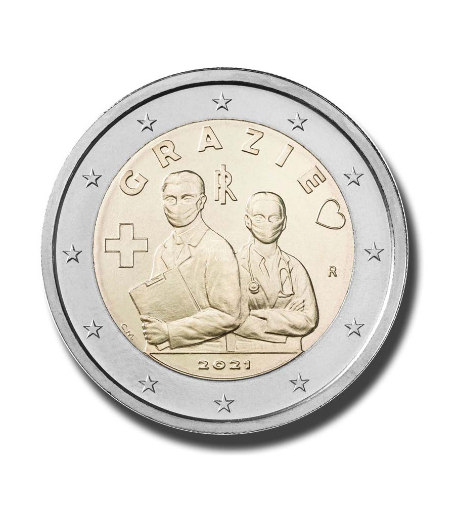 2021 Italy Healthcare 2 Euro Coin
