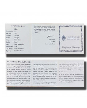 2016 Malta €10 The Foundation Of Valletta 1566-2016 Commemorative Silver Coin Proof