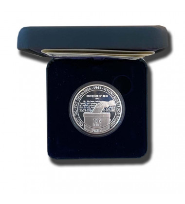 2017 Malta €10 The 1947 Constitution and Women`s Suffrage in Malta Commemorative Silver Coin Proof