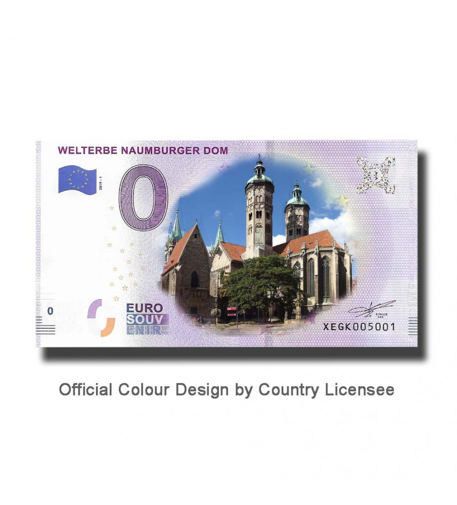 0 Euro Souvenir Banknote Welterbe Naumburger Dom Colour Germany XEGK 2019-1