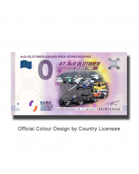 0 Euro Souvenir Banknote AvD-Oldtimer Grand Prix Nurburgring Colour Germany XECM 2019-2