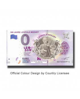 0 Euro Souvenir Banknote 300 Jahre Leopold Mozart Colour Germany XEFX 2019-1