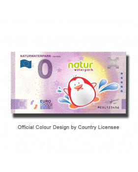 0 Euro Souvenir Banknote Naturwaterpark Colour Portugal MEDL 2021-1