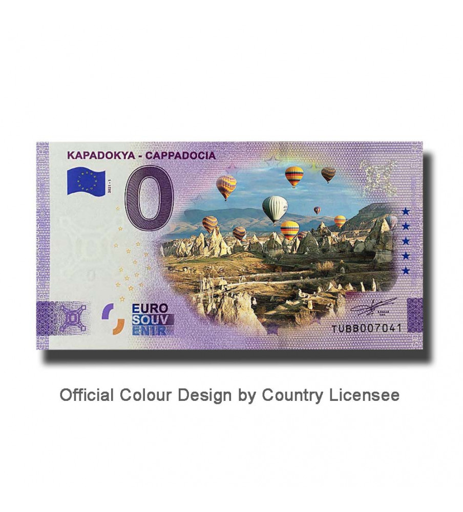 0 Euro Souvenir Banknote Kapadokya - Cappadocia Colour Turkey TUBB 2021-1