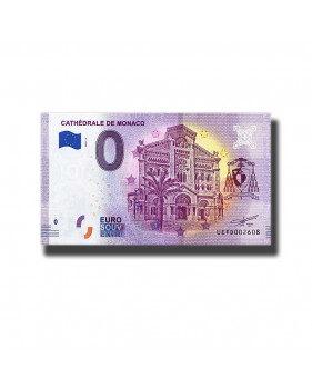 0 Euro Souvenir Banknote Cathedrale De Monaco Monaco UEFD 2020-3