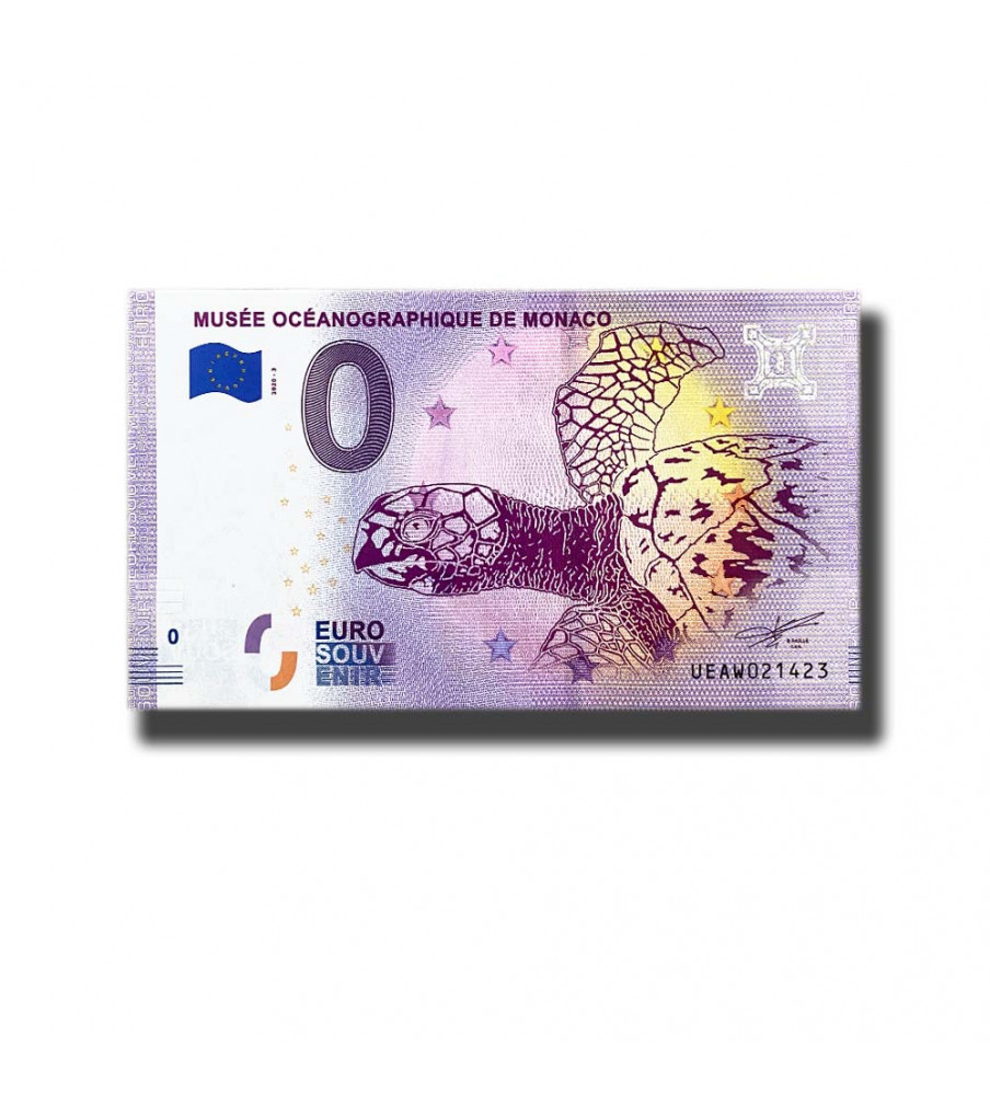 0 Euro Souvenir Banknote Musee Oceanographique De Monaco Monaco UEAW 2020-3