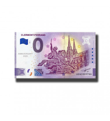 Anniversary 0 Euro Souvenir Banknote Clermont - Ferrand France UEQZ 2020-1