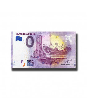 0 Euro Souvenir Banknote Butte De Vanquois France UERL 2020-1