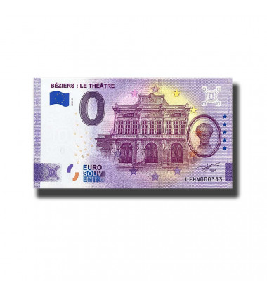 0 Euro Souvenir Banknote Beziers: Le Theatre France UEHN 2020-3
