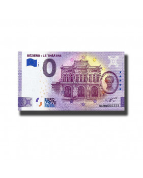 0 Euro Souvenir Banknote Beziers: Le Theatre France UEHN 2020-3