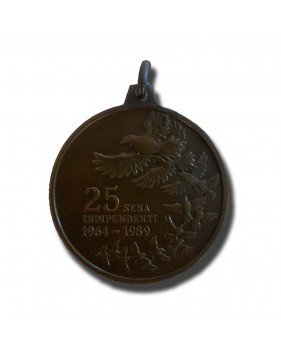 1989 Malta Medallion 25 Years of Independence Bronze 38 mm