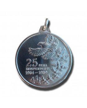 1989 Malta Medallion 25 Years of Independence 925 Silver