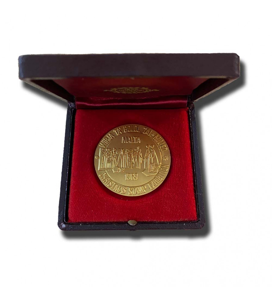 1969 Philatelic Christmas Exhibition Malta Medal