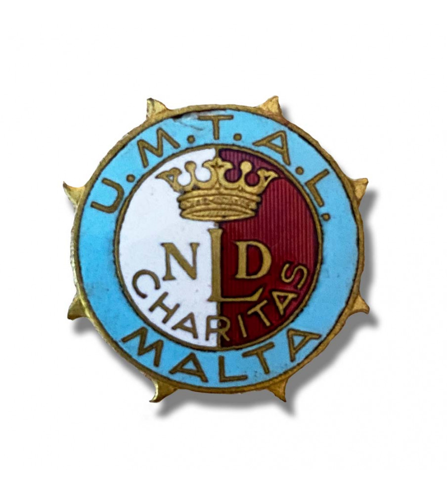 1931 UMTAL Valletta MALTA Voluntary Caritas Fraternity Sorority Enamel Pin Badge