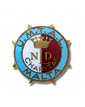 1931 UMTAL Valletta MALTA Voluntary Caritas Fraternity Sorority Enamel Pin Badge