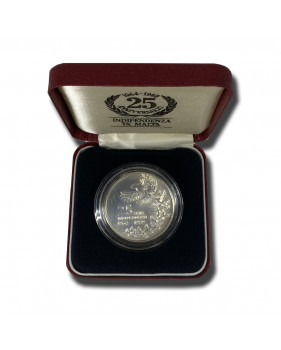 1989 Malta Medal 25 Years of Independence 925 Silver