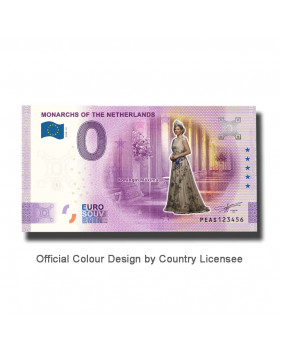 0 Euro Souvenir Banknote Monarch Koningin Maxima Colour Netherlands PEAS 2020-10