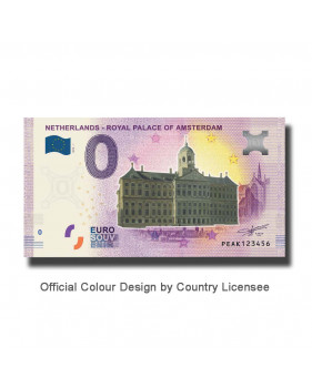 0 Euro Souvenir Banknote Royal Palaca of Amsterdam Colour Netherlands PEAK 2019-1