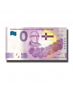 0 Euro Souvenir Banknote Suomi Presidenti U.K.Kekkonen Finland LEBM 2021-8