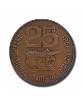 1981 Malta Medal 25th Anniversary Int Fair of Malta